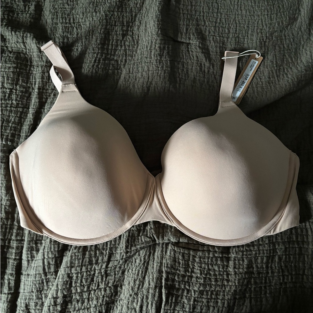 NEW Skims 40DD Fits Everybody T-Shirt Demi Bra Underwire Clay BR-UWR-2294